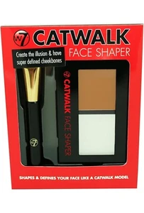 W7 Catwalk Face Shaper Set - Contour - Highlight & Shape Face Cheeks- Gift Set - Picture 1 of 4