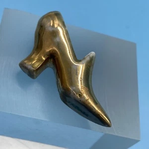 Miniature Gold Gilt Porcelain Shoes Made in Japan/Some Gold Gilt is Worn Off/VTG - Picture 1 of 8