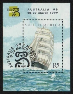 SG38 SOUTH AFRICA 1999 MS Stamp exhibition Australia '99 -ships CTO no hinge - Picture 1 of 1