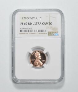 1979-S Type 2 TWO PF69 Lincoln Memorial Cent NGC Graded PF 69 UCam *0429
