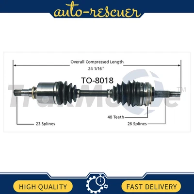Eje CV SurTrack se adapta a Toyota Celica Corolla Prizm conductor delantero izquierdo Foto 1 de 2