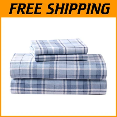 Queen Size Cotton Flannel Sheet Set, Mulholland - Image 1 of 4