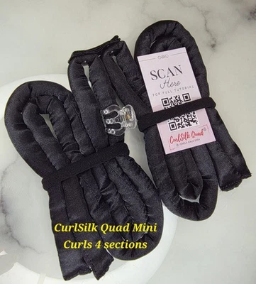 CurlSilk Quad Mini Curls 4 Sections - Heatless Curlers for Short To Long Hair