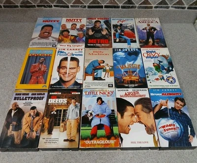 VHS Lot Of 15 Comedy, Humor, Funny,  Laughing, Happy, 80s 90s 00s Video Tapes!! Foto 1 de 4