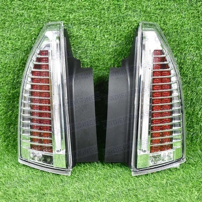 For 2008-2013 Cadillac CTS Chrome LED Tail Lights Brake Lamps Pair Left + Right - Image 1 of 4