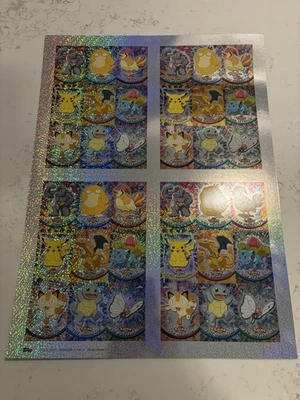 Pokémon 2000 Topps Chrome Sparkle Series 1 Retailer Display Poster Sheet - Image 1 of 4