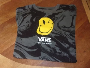 Vans Off The Wall Smiley Face Shirt XL Skate Streetwear Graphic Tee Black/gray - Picture 1 of 6