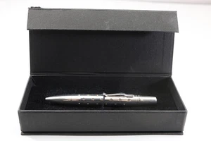 Vintage Artbene Kugelschreiber aus poliertem Chrom mit geschliffenen Glassteinen (gefasst) - Bild 1 von 6