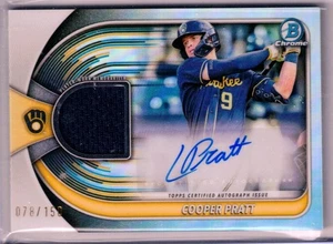 Bowman Chrome Cooper Pratt 2025 parche automático refractor RC #078/150 - Imagen 1 de 1
