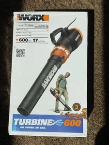 WORX WG520 12 Amp Turbine 600 Electric Leaf Blower (New Sealed) NEW - Picture 1 of 4