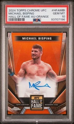 UFC - Michael Bisping - AUTO and NUMBERED - 16/25 - #HFA-MBI - PSA 10 - GEM MINT - Image 1 of 2