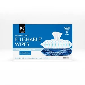 Member's Mark Flushable Wipes, Fresh Scent, 540 Count - Picture 1 of 5