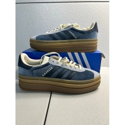 Adidas Gazelle Zapatillas de Plataforma Negrita Azul Gamuza Suela de Goma 7w #570, #571 Foto 1 de 4