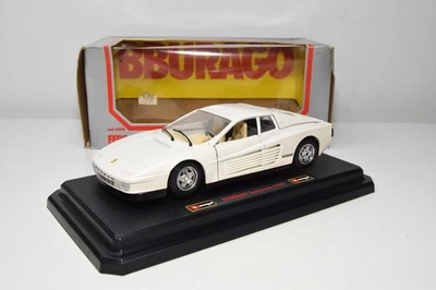 B70 1:24 BBURAGO BURAGO 0504 504 FERRARI TESTAROSSA 1984 BIANCO COME NUOVO - Immagine 1 di 4