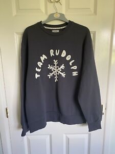 George Mens Christmas Jumper Sweatshirt Team Rudolph Size Large Chest 42-44”