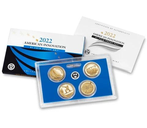 American Innovation $1 Coin 2022 Proof Set. US Mint code 22GA Cover