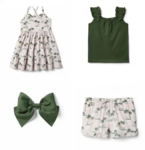 NWT Janie and Jack Palm Dress Shorts Top Size 12 Bow Barrette $121.50 - Picture 1 of 10