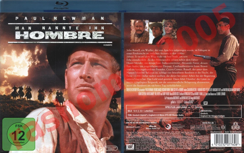 Blu-ray HOMBRE 1967 Paul Newman Fredric March Richard Boone Martin Ritt Region B - Image 1 of 1