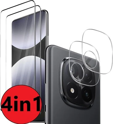 2X Schutzglas für Xiaomi Redmi Note 14 Pro + 5G 2x Display +Kamera Panzerfolie