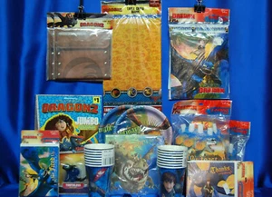 Train Your Dragon Party Set # 16 Cups Plates Napkins Tablecover Invites Blowout - Picture 1 of 7