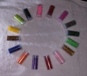 #16 - 2 INCH PLASTIC VIALS OF MIXED SEED BEADS" NEW", SEE PICTURES !!! ๐๐๐ - Picture 1 of 4