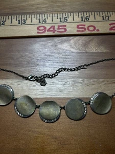 Touchstone crystal by Swarovski bronze abstract round jeweled necklace  fall - Picture 1 of 5