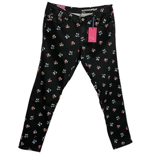 Tommy Girl Women Pants Stretch Straight Leg Birdie Black Junior 15 - Picture 1 of 7