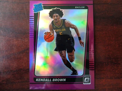 2022 Chronicles Optic Kendall Brown #'ed 23/49 Purple Prizm ROOKIE CARD-Pacers - Image 1 of 2