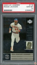 2000 UPPER DECK LEGENDS REGGIE JACKSON #118 PSA 10 POP 2 (031)
