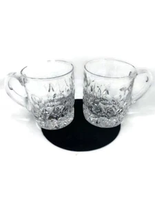 Coppia Vintage Tazze Cisterna Pesanti Scozzesi Cristallo Birra Edimburgo - Foto 1 di 8
