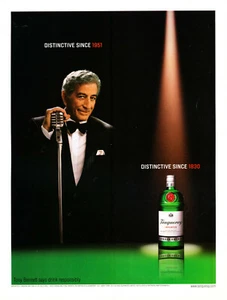 TANQUERAY GIN AD #62 RARE 2002 OUT OF PRINT VINTAGE TONY BENNETT - Picture 1 of 3