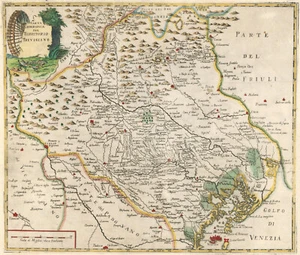 Map "Carta Geografica Del Territorio Trevigiano" (Veneto-Italy) Cepparuli, 1740 - Picture 1 of 7