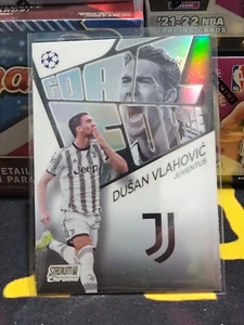 Dusan Vlahovic 2022-23 Topps Chrome Stadium Club Goal Force JUVENTUS - Picture 1 of 2