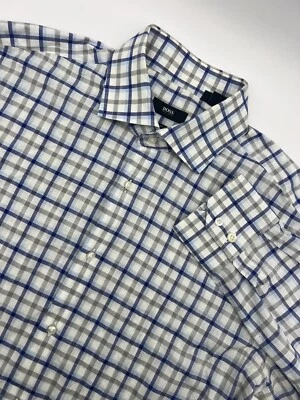 Camisa Boss Hugo Boss Calce Regular Elástica Talla 44 17 1/2 Manga Larga Botón Cuadros Foto 1 de 4