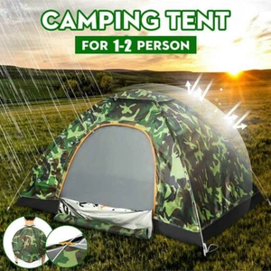 Outdoor Camping Tent for 1-2 Person Single Layer Waterproof Hiking - Picture 1 of 18