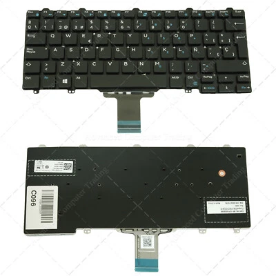 Teclado Español para portátil Dell Latitude E7250 E5250 Negro Sin Marco  - Imagen 1 de 4