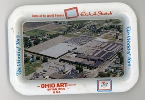Tray Ohio Art Company Bryan Aerial View Toys Home Etch A Sketch Metal Souvenir - Picture 1 of 3