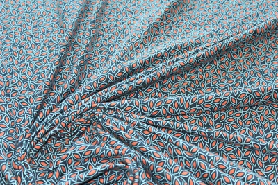 Jersey 4,40€/m² Singlejersey BIO-Baumwolle, Elasthan kleines florales Muster Q29 - Bild 1 von 2