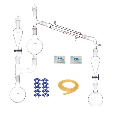 Deschem 500ml 24/40 Steam Distillation Apparatus Essential Oil Extraction Kit - Image 1 of 4