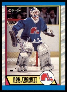 1989-90 O-PEE-CHEE RON TUGNUTT ROOKIE . QUEBEC NORDIQUES #263
