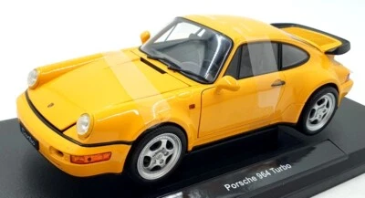 Welly 1/18 Scale Diecast 18026W - Porsche 964 Turbo - Yellow - Photo 1/4