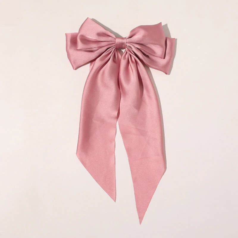Oversize Bow Hair Clip Satin Bowknot Ribbon Hairpin Two-layers Bows Barrettes  ∂ - Image 1 of 1