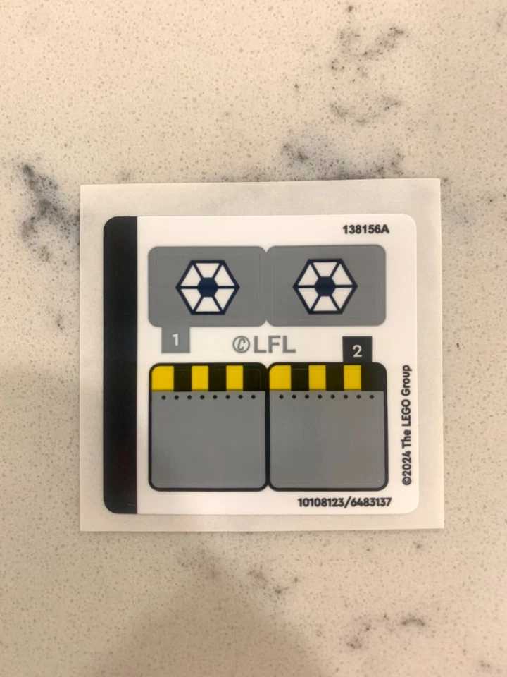 LEGO STICKER SHEET for 75377 Invisible Hand, New &Genuine - Image 1 of 1