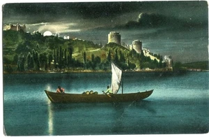 AK KONSTANTINOPEL /CONSTANTINOPLE Roumeli Hissar bei Nacht, night, um 1910 - Bild 1 von 1