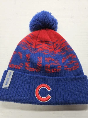 Chicago Cubs Knit Beanie Winter Baseball On-Field MLB Cap Blue & Red Hat - Image 1 of 4