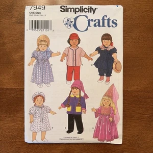 Simplicity Sewing Pattern 7949 for 18" dolls - American Girl Doll Size - UNCUT - Picture 1 of 3