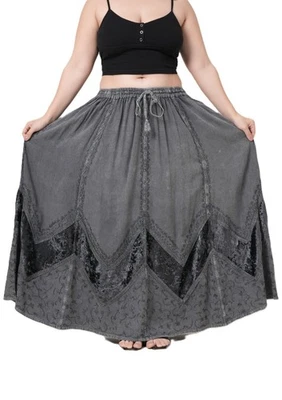Velvet skirt Full Flare Autumn Winter Pockets One Size 12 14 16 18 20 22 - Image 1 of 4