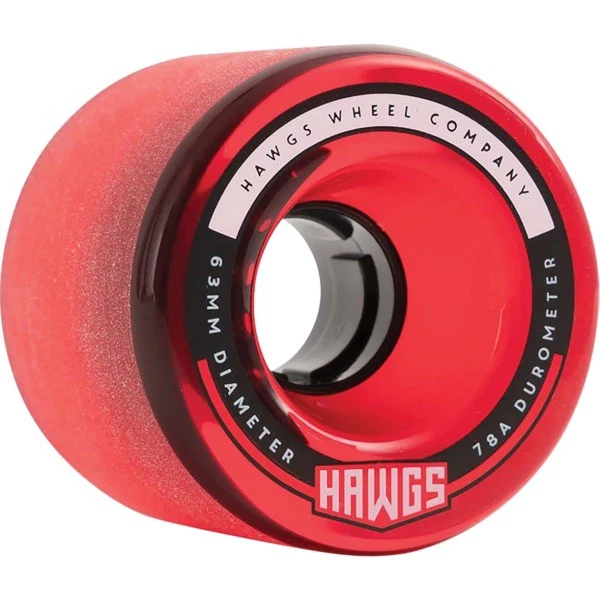 Juego de ruedas Hawgs Fattie rojo transparente 63 mm/78a Foto 1 de 2
