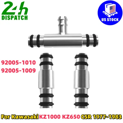 For 1977-1983 Kawasaki  Carburetor Fuel Tee / Rail Combo Kit KZ1000 KZ650 CSR   - Image 1 of 4