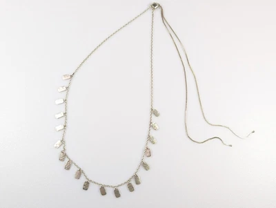 SILPADA N3454 Vtg Sterling Adjustable Slide Hammered Shimmer Dangle Necklace - Image 1 of 4